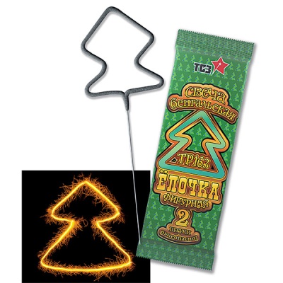 Елочка Бенгальские огни фигурные купить в Донецке | doneck.salutsklad.ru